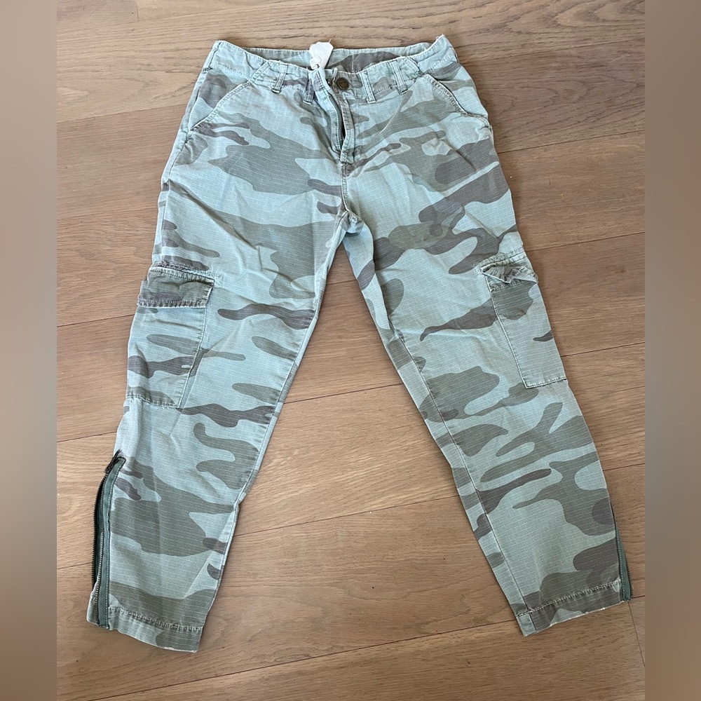 Current Elliott Vintage Camo Pants with Zippers